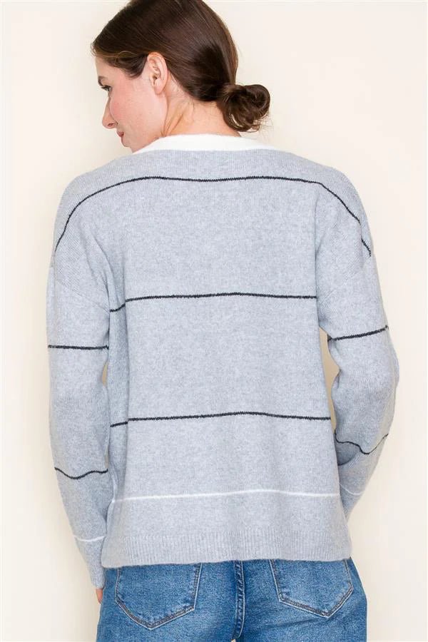 Grid Button Sweaters - 2 Colors! - The Nines