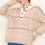 Grid Button Sweaters - 2 Colors! - The Nines