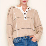 Grid Button Sweaters - 2 Colors! - The Nines