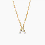 Amanda Blu Initial CZ Necklaces - Gold - The Nines