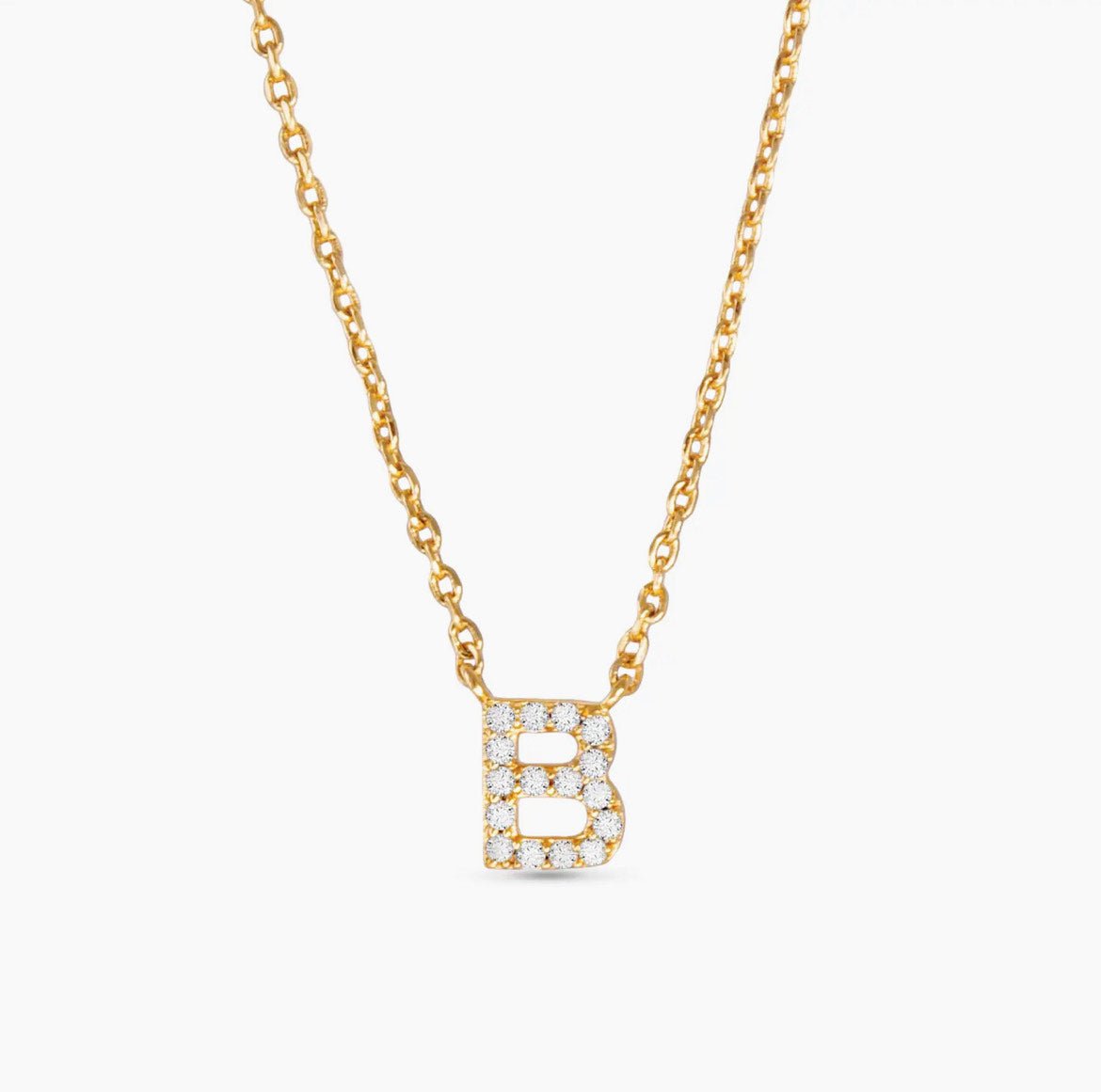Amanda Blu Initial CZ Necklaces - Gold - The Nines