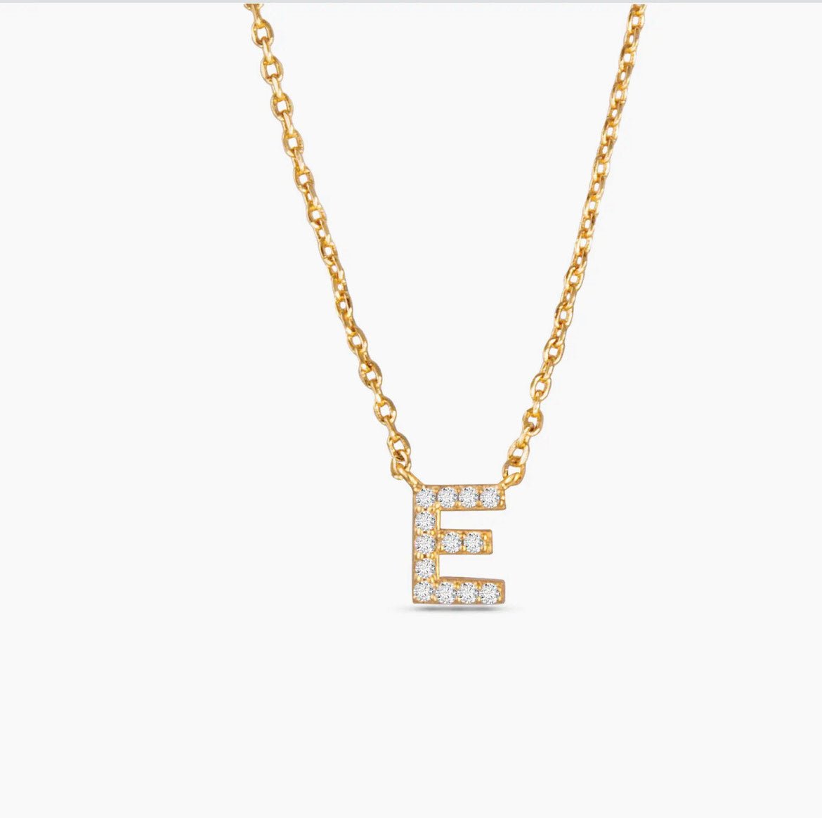 Amanda Blu Initial CZ Necklaces - Gold - The Nines