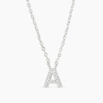 Amanda Blu Initial CZ Necklaces - Silver - The Nines