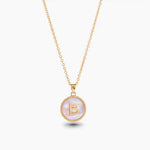 Amanda Blu Gold Mother Of Pearl Initial Necklaces - The Nines