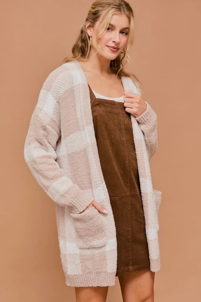 Head In The Clouds Checked Cardigan - The Nines