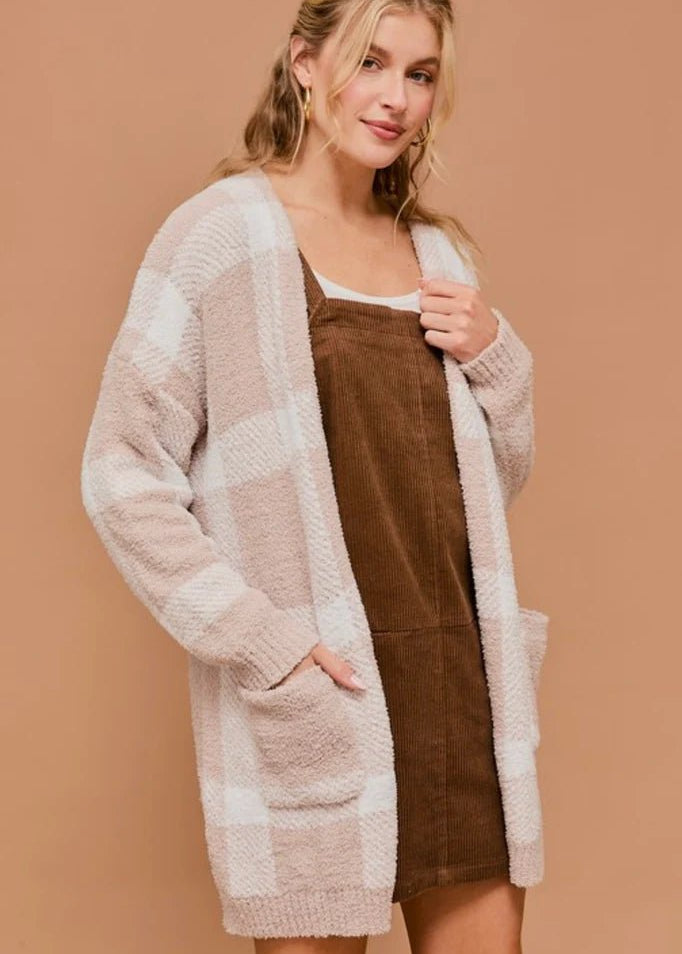 Head In The Clouds Checked Cardigan - The Nines