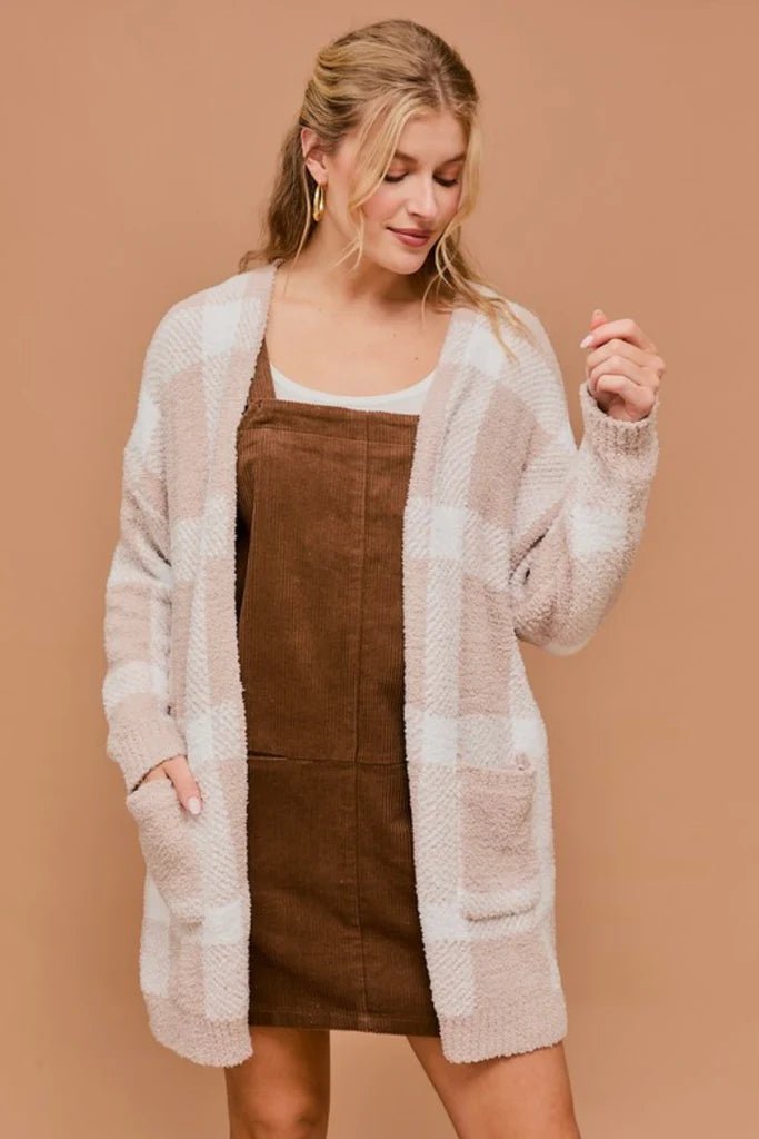 Head In The Clouds Checked Cardigan - The Nines