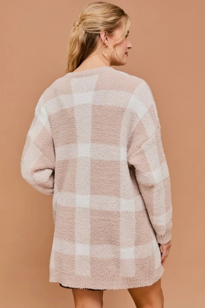 Head In The Clouds Checked Cardigan - The Nines