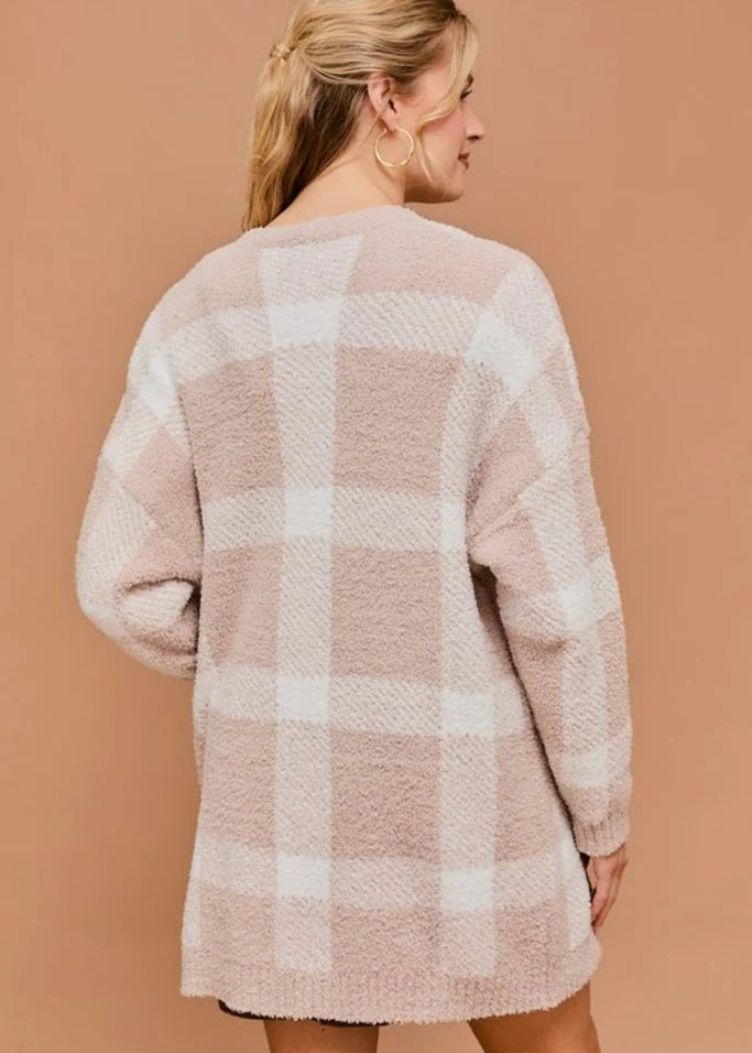 Head In The Clouds Checked Cardigan - The Nines