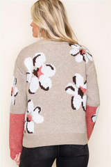 Two Tone Floral Sweaters - 2 Colors!