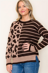 Wild Stripes Brown Sweater