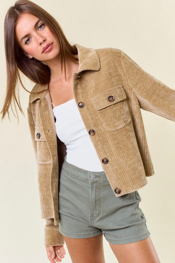 Wheat Velour Jacket - FINAL SALE