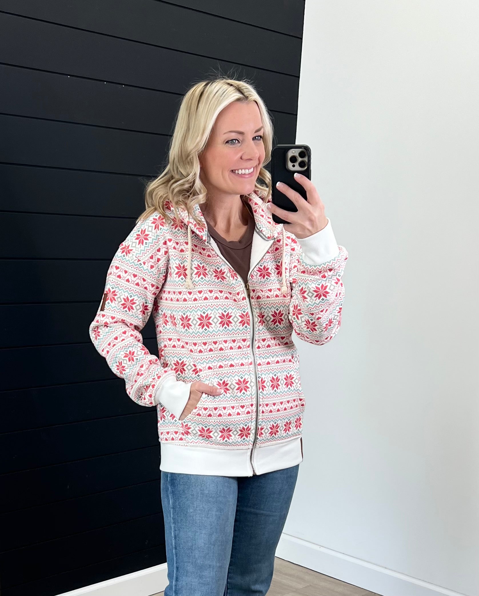Ampersand Frosted Fair Isle Full Zip - The Nines