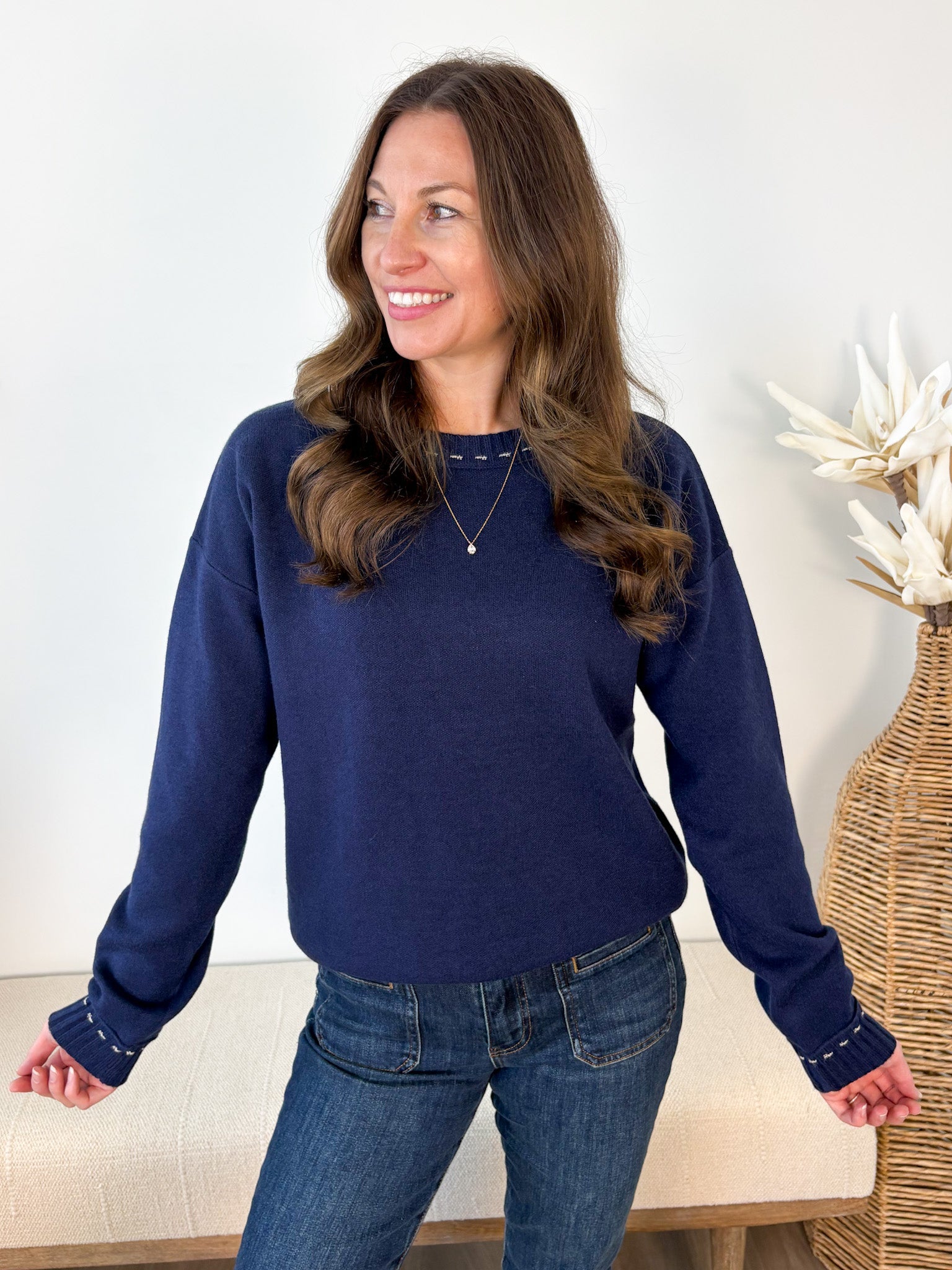 Simply Stitched Sweater - 3 colors! - The Nines