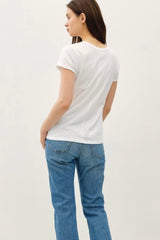 Classic Vneck Raw Trim Tees - 2 Colors!