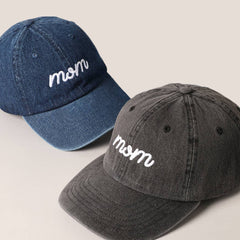 Denim Mineral Mom Hats - 2 Colors!