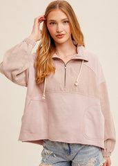 Making Waves Half Zip French Terry Pullovers - 4 Colors!