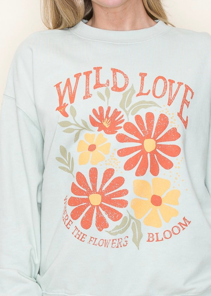 Mint Wild Love Sweatshirt