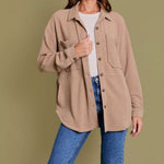 Textured Button Down Shirt Jackets - 2 Colors! - The Nines