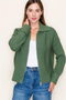 Green Zip Sweater Jacket - FINAL SALE