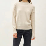 Light Oat Rib Back Sweater - The Nines