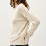 Light Oat Rib Back Sweater - The Nines