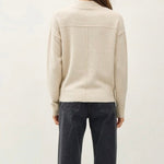 Light Oat Rib Back Sweater - The Nines