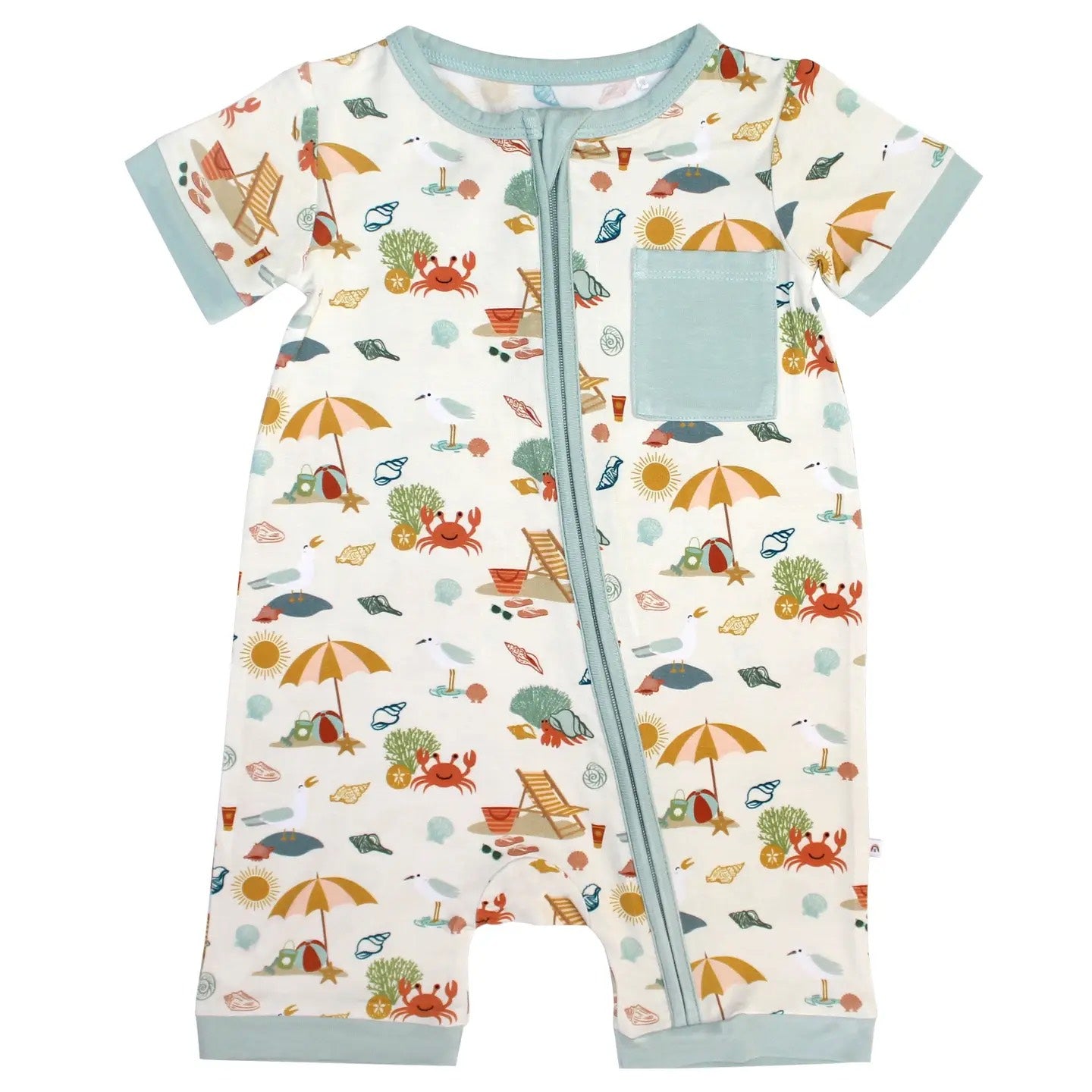 Beach Day Bamboo Shortie Romper - The Nines