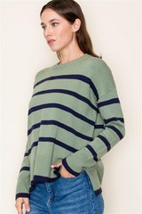 The Demi Striped Pullovers - 2 Colors!