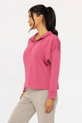 Mono B Pink Elevated Quarter Zip Pullover