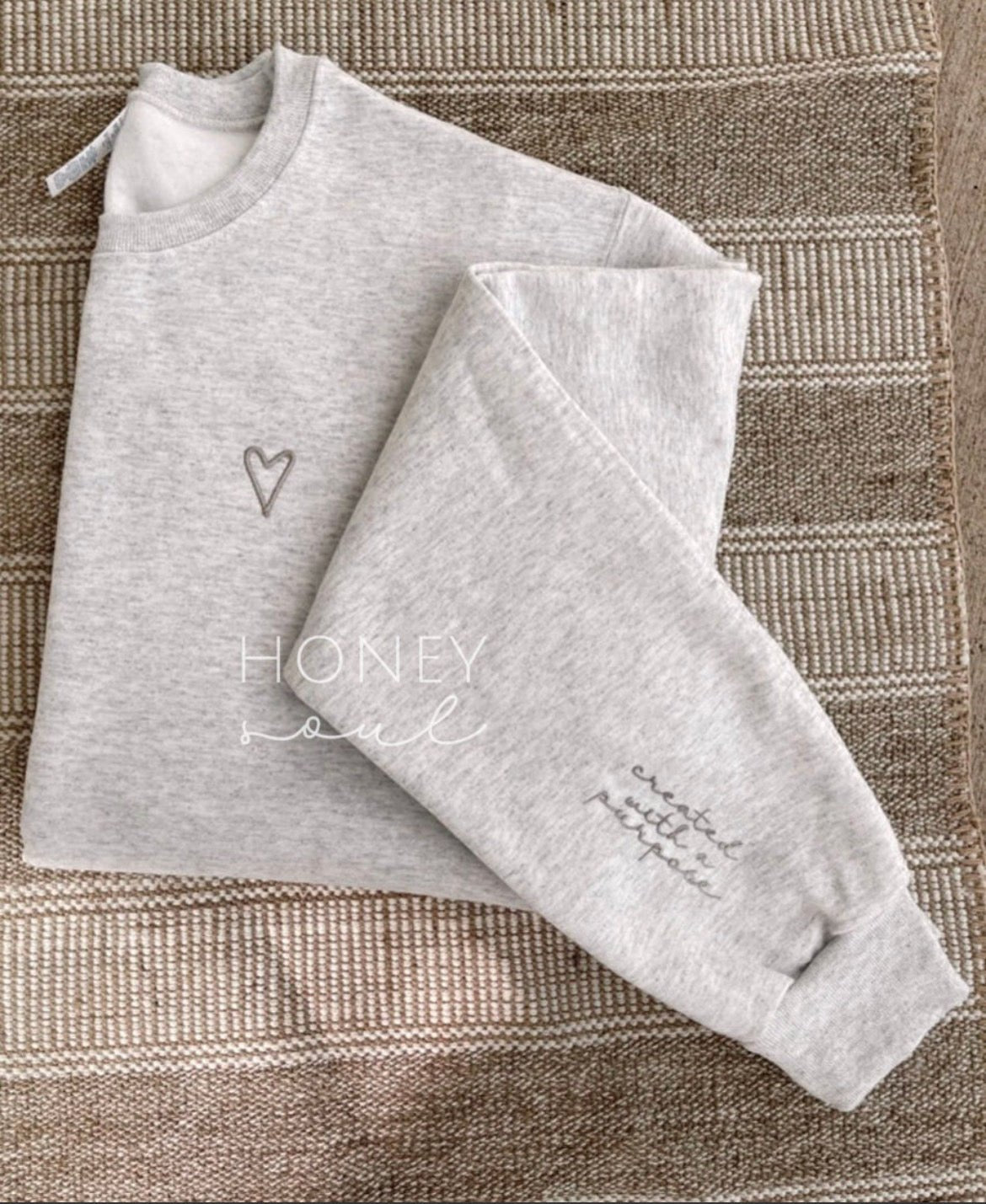 Created With A Purpose Embroidered Crewneck Sweatshirt - The Nines