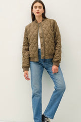 Diamond Quilted Fur Lined Bomber Jackets - 2 Colors!