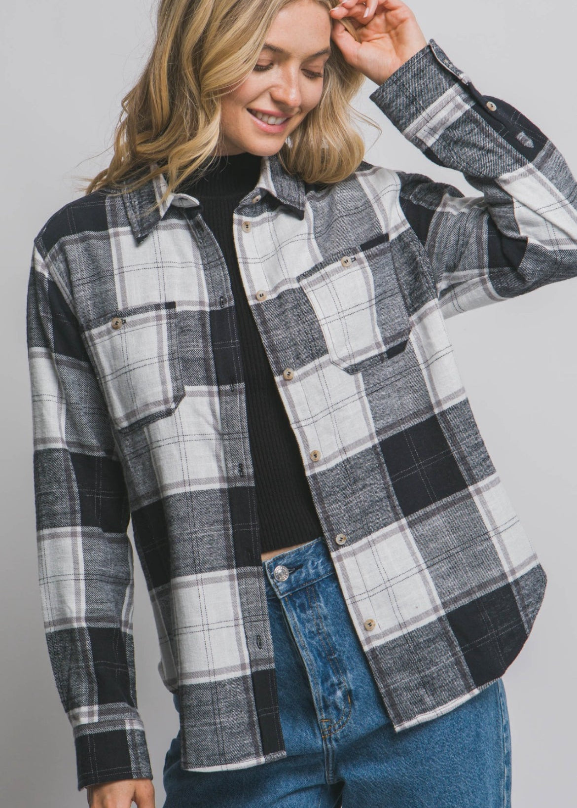 Black Plaid Flannel - FINAL SALE! - The Nines
