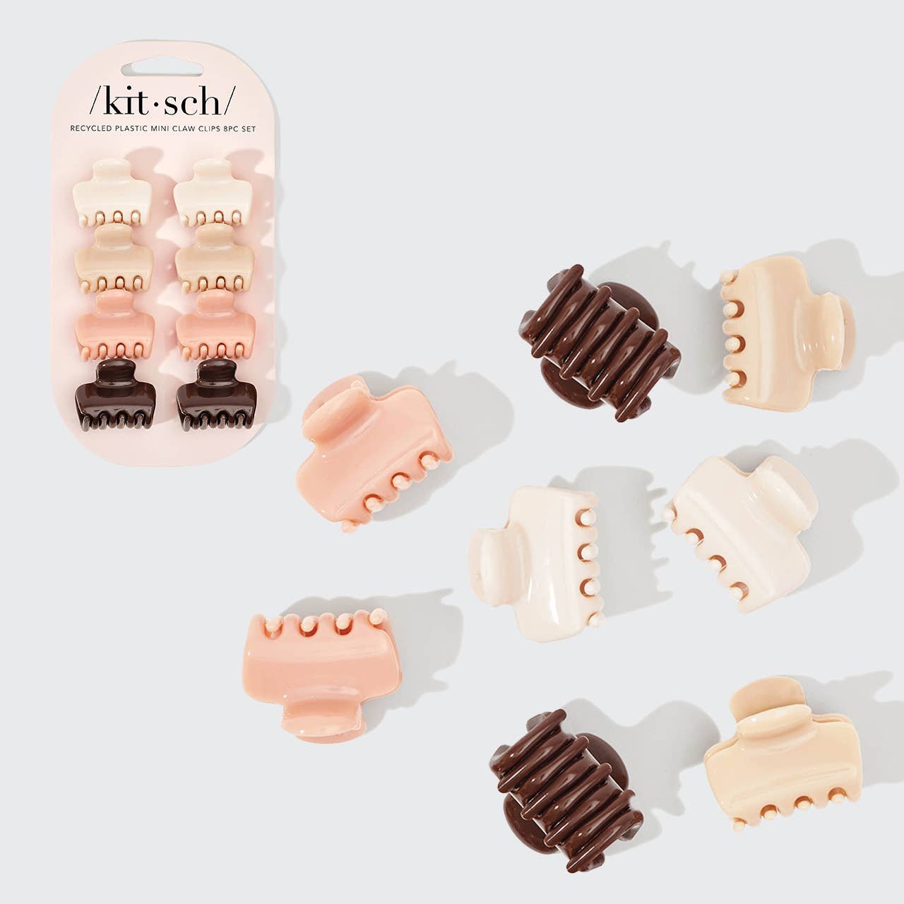 Kitsch Recycled Plastic Mini Cloud Claw Clips 8pc Set - The Nines