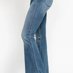 Judy Blue Mid Rise Tummy Control Raw Hem Flare - FINAL SALE! - The Nines
