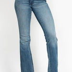 Judy Blue Mid Rise Tummy Control Raw Hem Flare - FINAL SALE! - The Nines