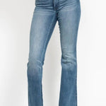 Judy Blue Mid Rise Tummy Control Raw Hem Flare - FINAL SALE! - The Nines