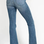 Judy Blue Mid Rise Tummy Control Raw Hem Flare - FINAL SALE! - The Nines