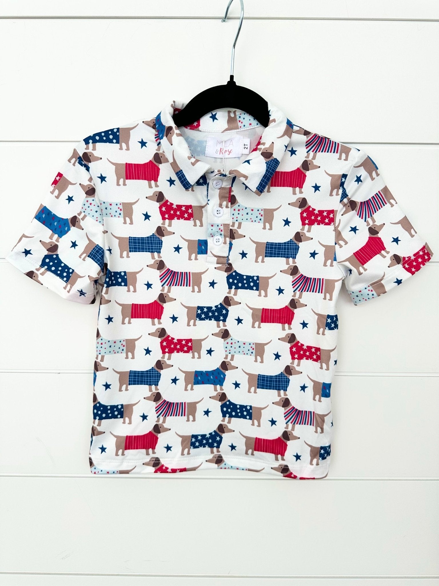Boys Patriotic Pup Polo - The Nines
