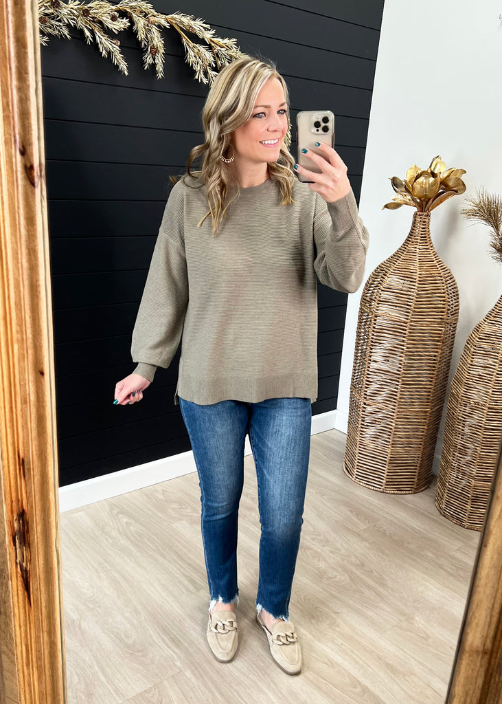 Essential Basics Ribbed Pullovers - 2 Colors!