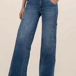 KUT Jodi High Rise Wed Leg Cargo Pocket Jeans - FINAL SALE! - The Nines