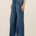 KUT Jodi High Rise Wed Leg Cargo Pocket Jeans - FINAL SALE! - The Nines
