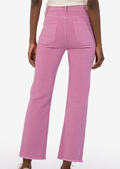 KUT Kelsey High Rise Bright Lavender Fab Ab Ankle Flare Jeans