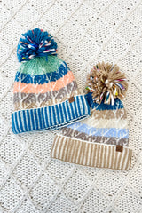 C.C. Cable Colorblock Beanies - 2 Colors!