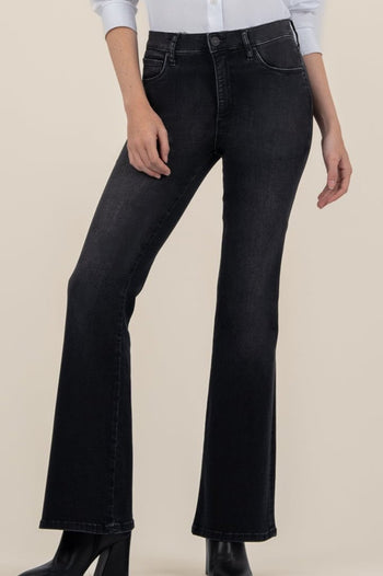 KUT Ana High Rise Black Flare Jeans