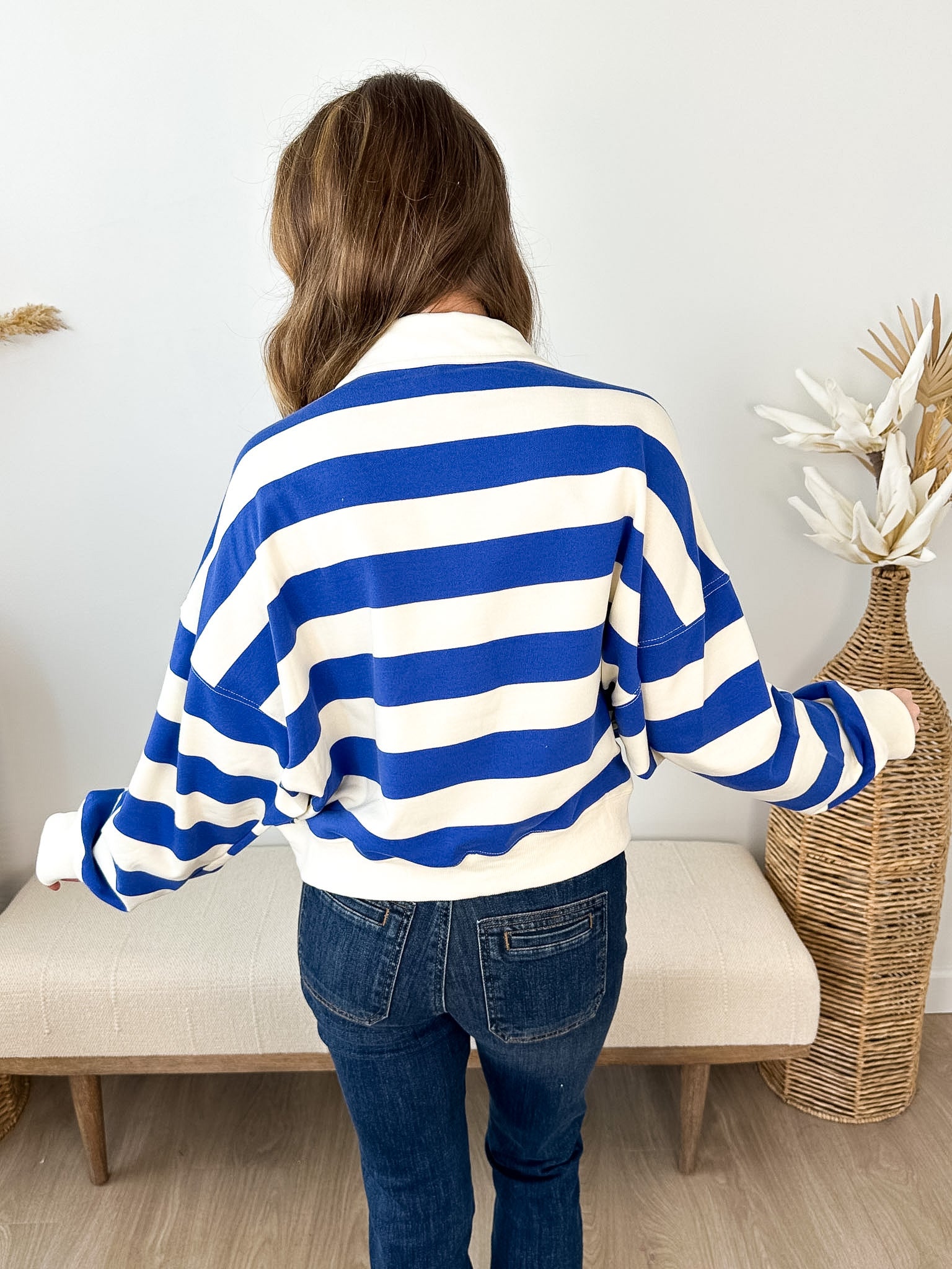 Amerie Striped Collared Pullover - 2 colors! - The Nines