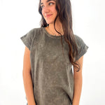 Halo Washed Cuffed Short Sleeve Tee - 3 Colors! - The Nines