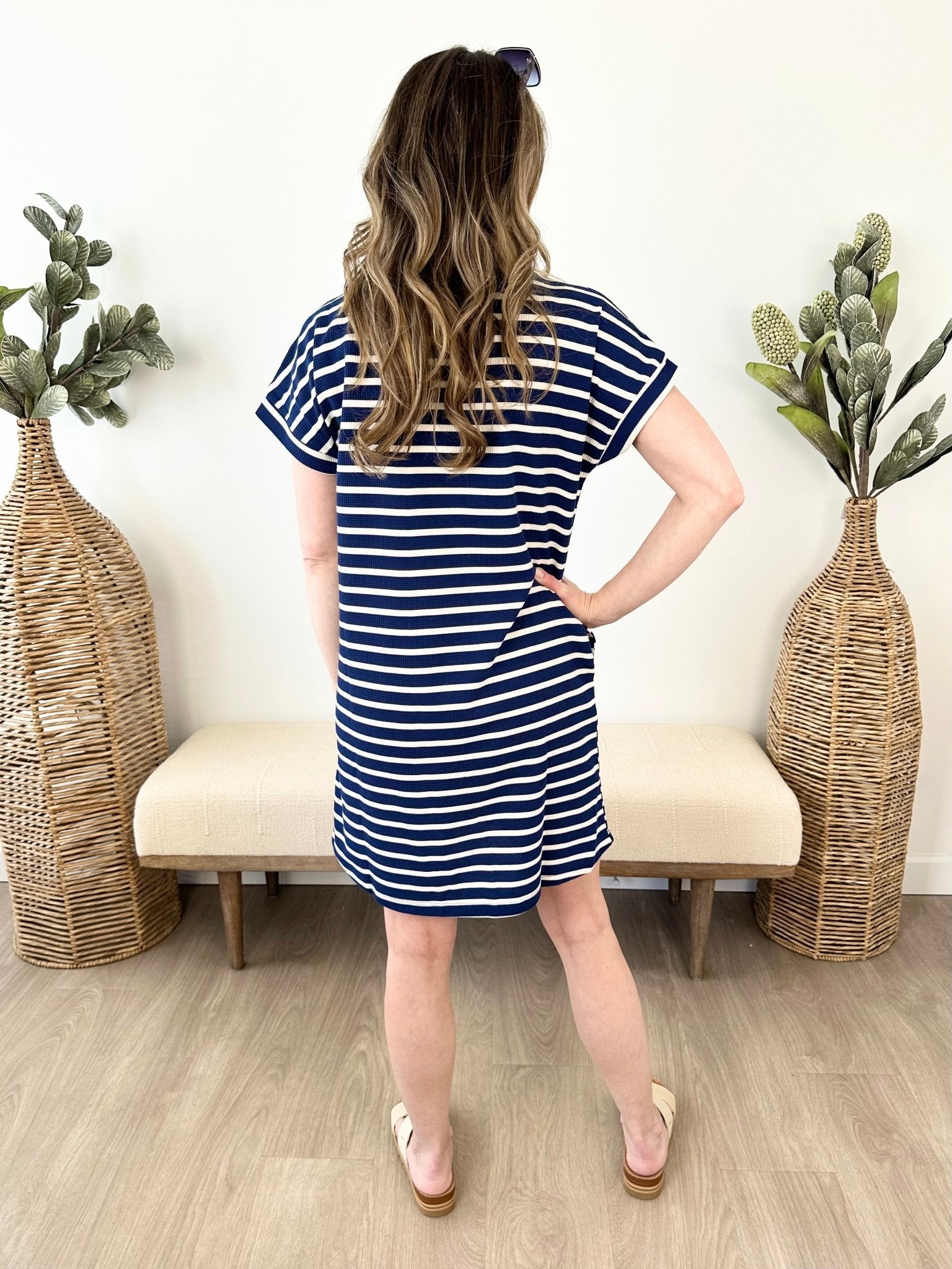 Striped Shift Dress - The Nines