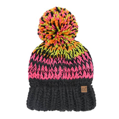 C.C. Multi Color Chunky Yarn Beanies - 2 Colors!