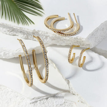 Pave Hoops - 3 Sizes!